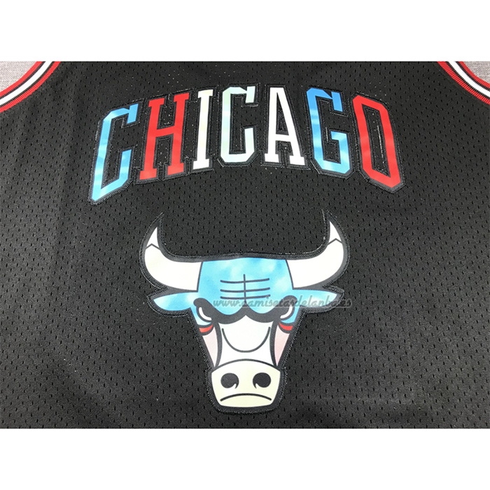 Camiseta Chicago Bulls Michael Jordan NO 23 Mitchell & Ness 1997-98 Negro2